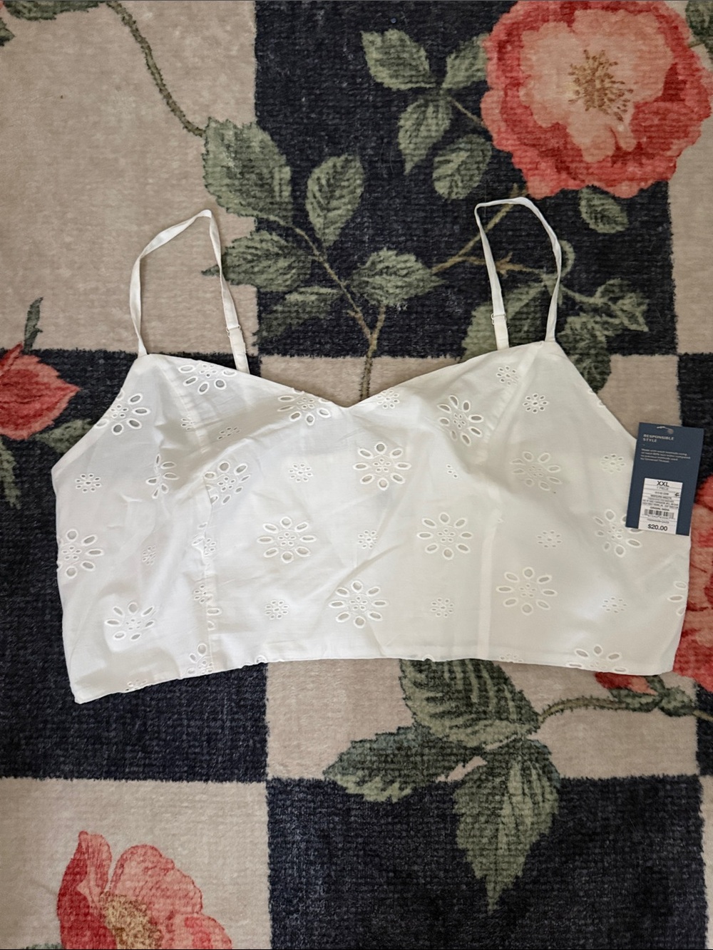 Universal Thread White Eyelet Cotton Bandeau Cami